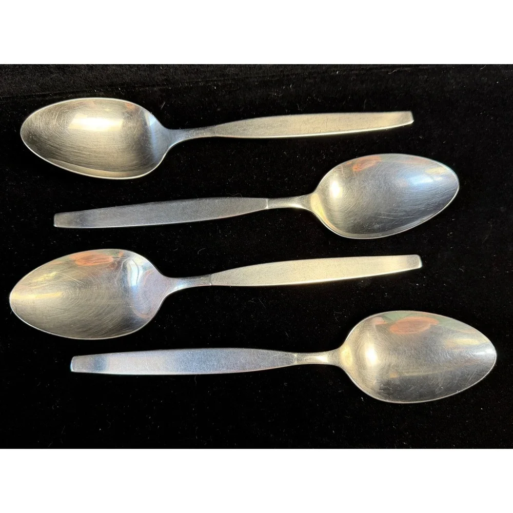 Oneida Community Stainless Frost Fire Casserole Spoons - Frost Fire - Set of 4